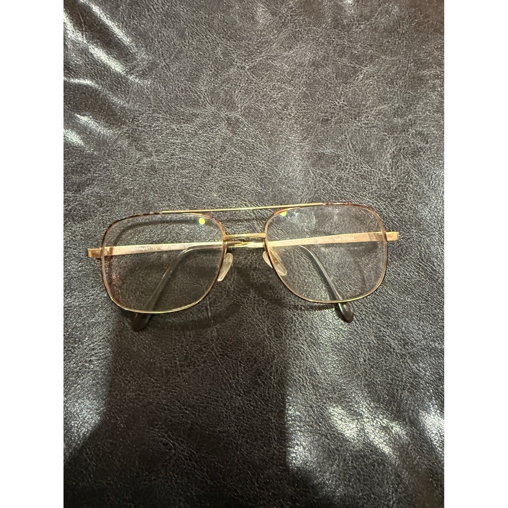 Charmant CH8105 Gold Pure Titanium Rectangular Aviator Eyeglasses 57-18-145